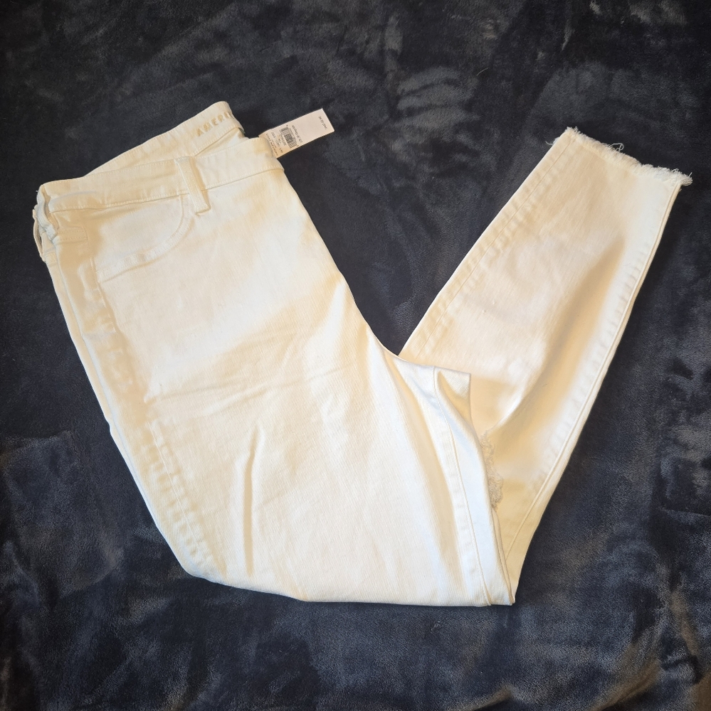 American Eagle White Hi-Rise Jeggings Next‎ Level Stretch Womens Size 20